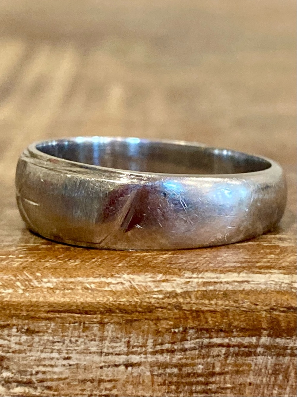 Silver Tone Star-Engraved Band Ring Size 9.5 - Picture 5 of 12